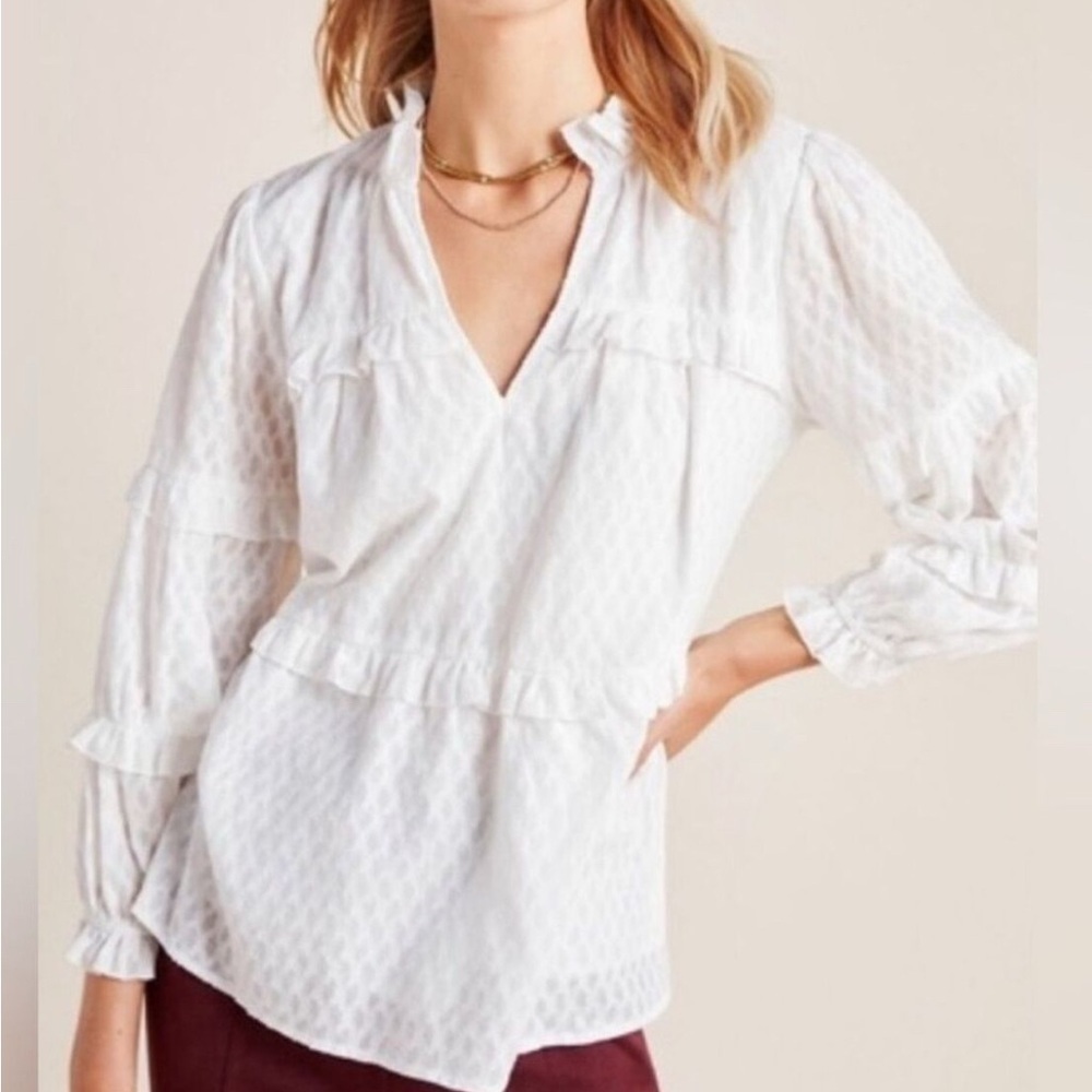 Maeve Elegant White Women's Top